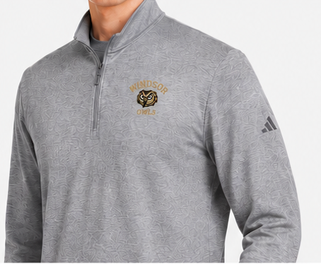 Adidas Fleece Quarter Zip Pullover - Embroidery